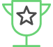 A green background with an image of a hat.