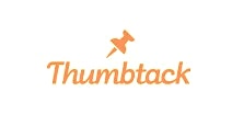 A orange thumbtack with the word " thumbtack ".